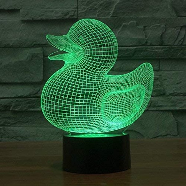JUSTUP 3D Andelys Lamper Lampe Illusion Nattlys 7 Farge Endring Berøring Bryter Bord Dekorasjon Med Akryl Flat ABS Base（Stil 21）