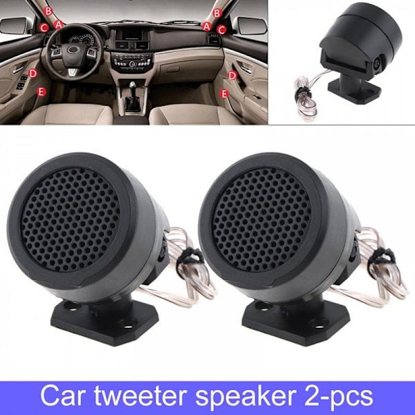 1 par TP-006A diskanthögtalare 500W Mini Dome-högtalare 12V Hög effektivitet Stereo-högtalare för biljudsystem Tillbehör