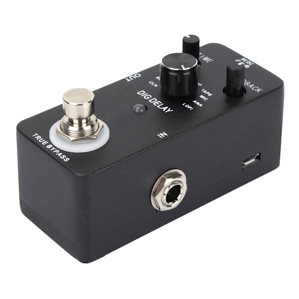 Elektrisk gitarr Delay-effektpedal med 9 Delay-effekter Musikinstrument Tillbehör