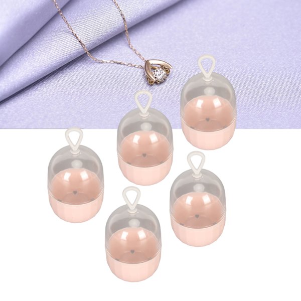 5 stk. Makeup Svamp Etui Transparent Multifunktionel Bærbar Beauty Egg Opbevaringsboks til Øreringe Halskæder