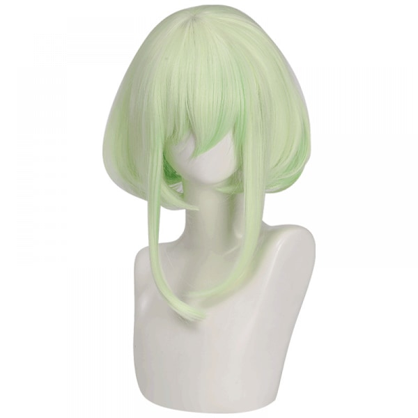 Anime Cosplay-peruukit, Lämpökestävät Synteettiset Peruukit Halloweeniin, Arjen Juhliin ja Puvustukseen (Gradienttivihreä)