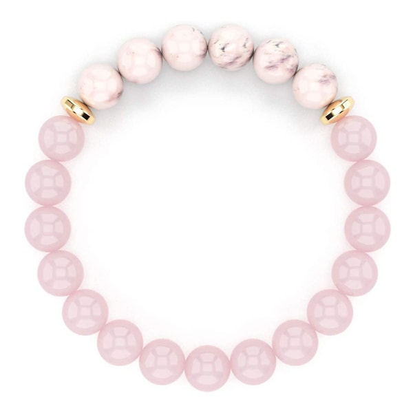 Rosenkvartsarmband för kvinnor, rosenkvartskristall, rosa opal Peru, hematit, ångestarmband för kvinnor, ultrasöta rosa armband för kvinnor
