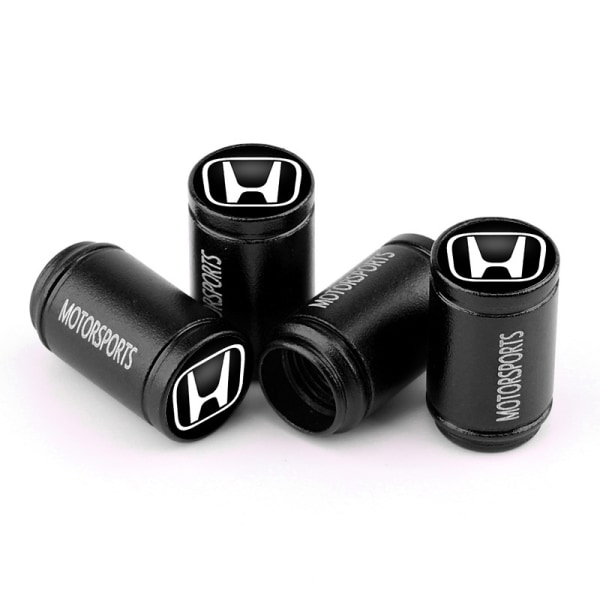 Lämplig för Honda Accord Crown Road Lingpai Binzhi Civic Car Däck Ventil Cap Ventil Core Protection Cover (Honda Black Label [Black] Pack of 8)