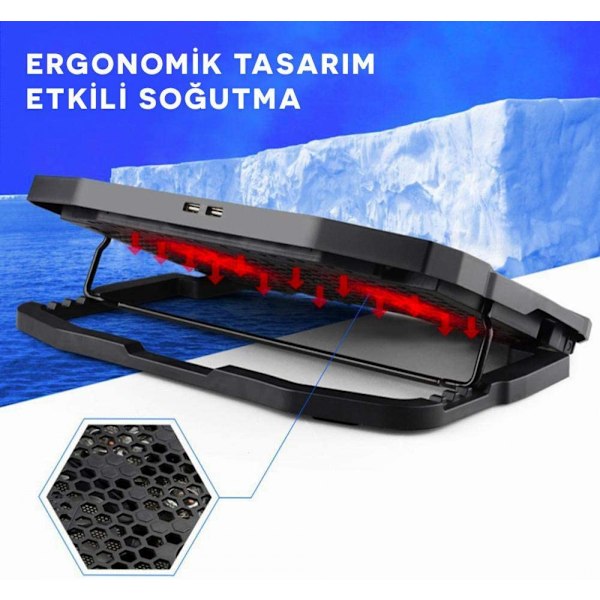 C1 LED-skærm bærbar computer køler