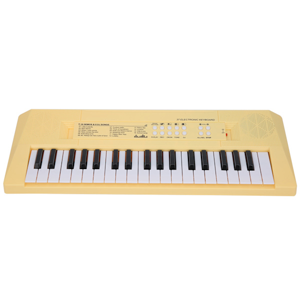 BF‑3738 Musikalsk Keyboard Elektrisk Klaver med 37 Tangenter til Begyndere Uddannelsesinstrument Gul
