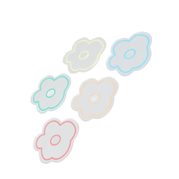5 stk. Neglekunst Palet Høj Transparens Dobbeltsidet Tyk Blomsterform Negle Gel Farve Makeup Display Board
