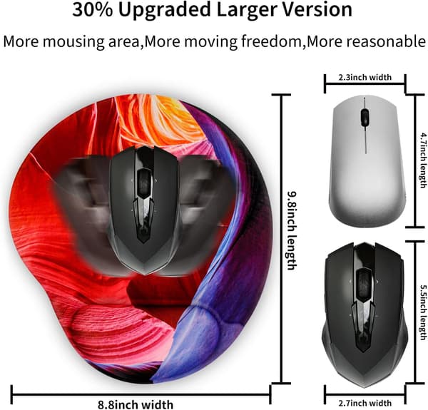 Ergonomisk Musematte med Håndleddstøtte, Søt Musematte med Håndleddstøtte, Komfortabel Musematte for Hjemmekontor, Spill og Arbeid med Datamaskin