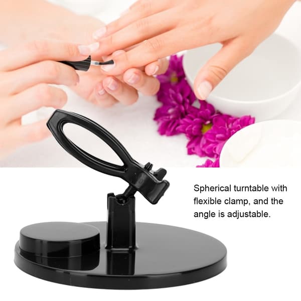 Flexibelt nagellacksfäste stativ display  klämma stöd manikyrverktyg (Blå)
