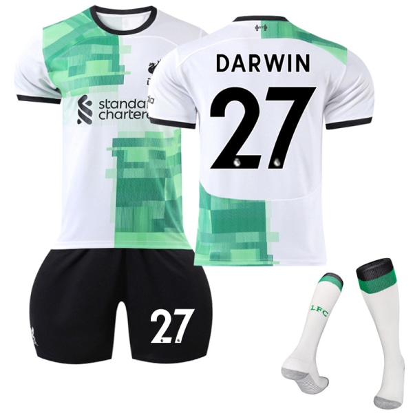 23/24 Liverpool vierasjalkapallopaita setti sukkineen 27 Nunes #24