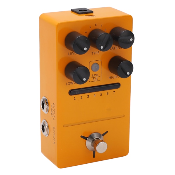Elektrisk gitarr effektpedal stereo simulering gul metall enkel effektpedal för inspelning