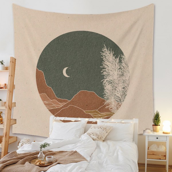 Wekity Gobeläng Estetisk Konst Hembakgrund Tyg Dekor Present Mandala Bohemisk Gobeläng Lämplig för Vardagsrum Sovrumsdekor (39, 71 x 91 tum)