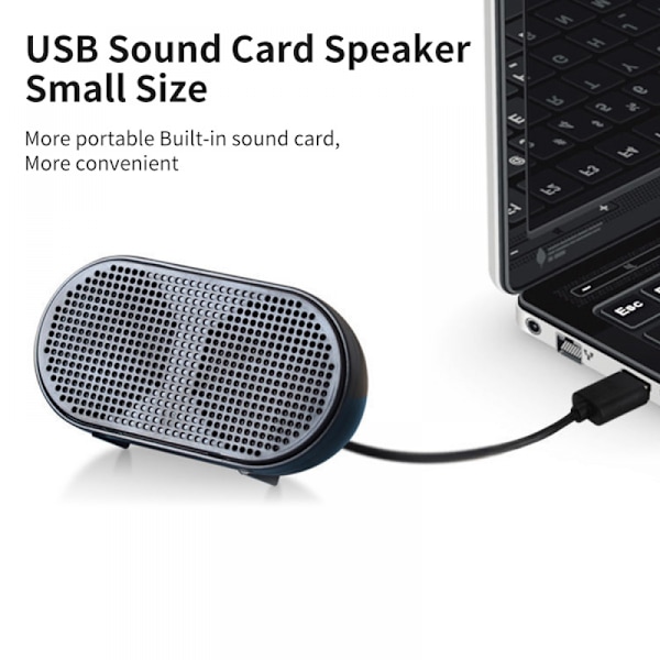 Mini Notebook-högtalare USB-ljudkort Högtalare Bärbar dator Liten ljud-USB-gränssnitt för PC Stereo Högtalare Inget brus