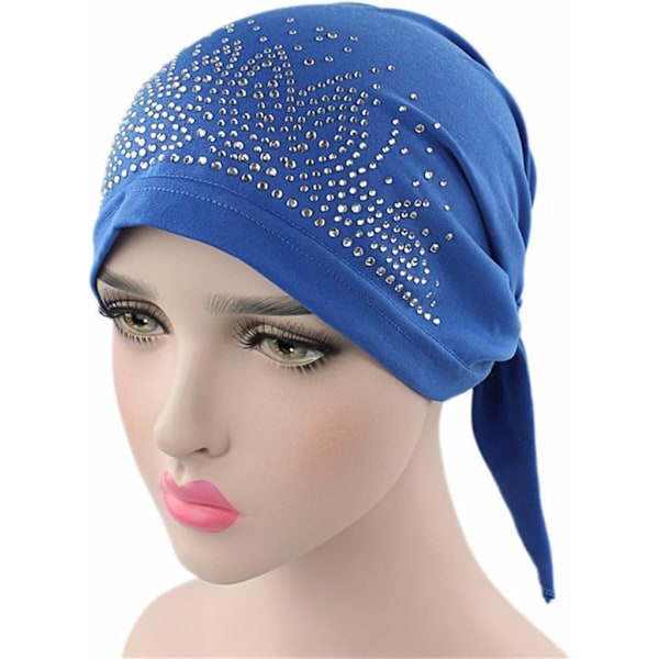 Dametørklæde med Rhinestones, Hovedtørklæde, Kemohue, Spandex Bandana Du Rag