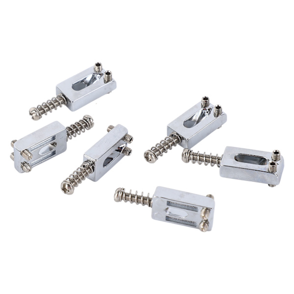 6 st Elektrisk Gitarr Stall Sadel Standard Zinklegering Gitarr Tremolo Stall Rull Sadel för Utbyte Silver