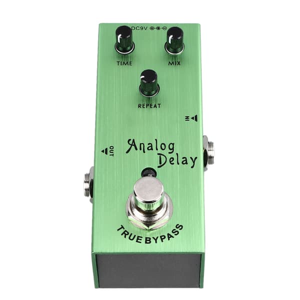 Guitar Delay Effekt Pedal Multifunktion Rige Timbre Analog Delay Elektrisk Guitar Effekt Pedal Lysegrøn