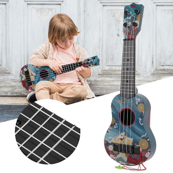 Barnleksak Ukulele Mini Plastgitarr Musikinstrument för Förskola Barn PresentBlå