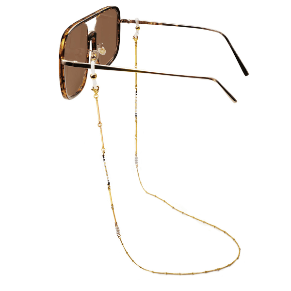 Glasögonkedjor Solglasögon med pärlor Remshållare Elegant glasögonhållarkedja