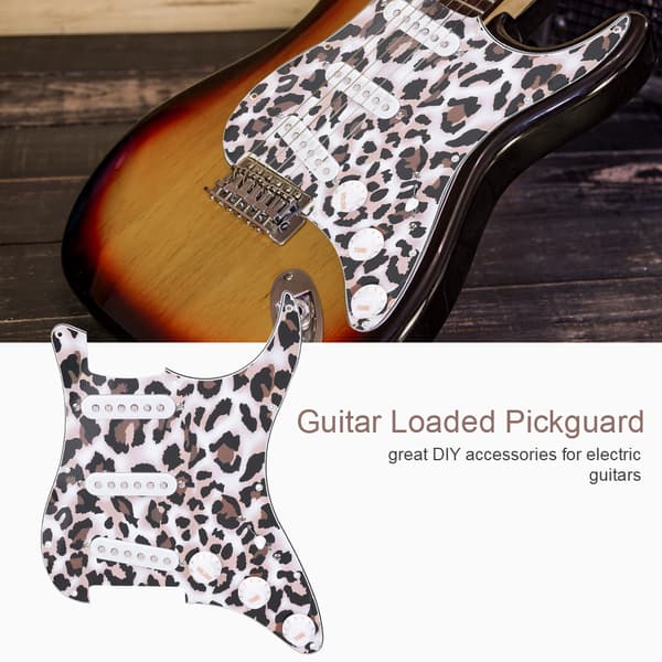 1 set akryl laddad förtrådad SSS pickups pickguard för elgitarr