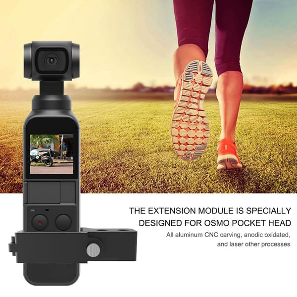 For DJI Osmo Pocket tilbehørsfeste forlengelsesmodul med 1/4 og 3/8 grensesnitt