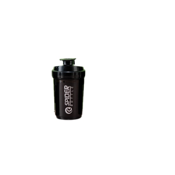 500 ml shakerkopp, sportvattenkopp Vattenflaska med stor kapacitet Plastblandningskopp Kroppsbyggande träningsflaska (svart)