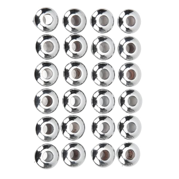 24 st gitarrsträngsknappar Ferrules 10 mm Högpresterande plastmaterial Halvstängt design Gitarrdelar Silver