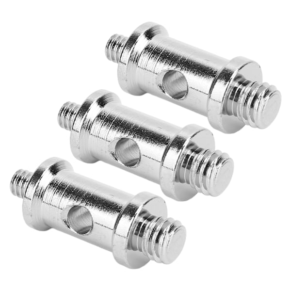 3 st 1/4 till 3/8 tum hane konvertergänga skruvtapp för kamerastativ monopod studio ljusstativ