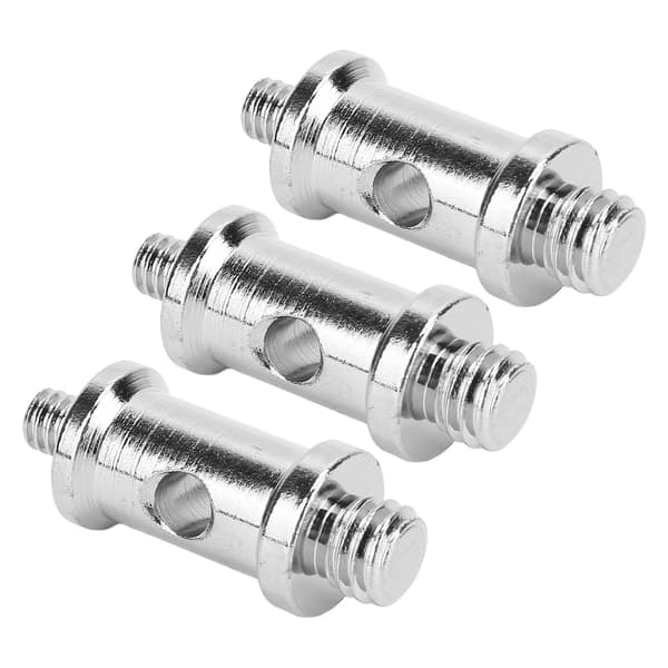 3 stk. 1/4 til 3/8 tommer han-konverter gevindskrue tapstuds til kamerastativ monopod studiolysstativ