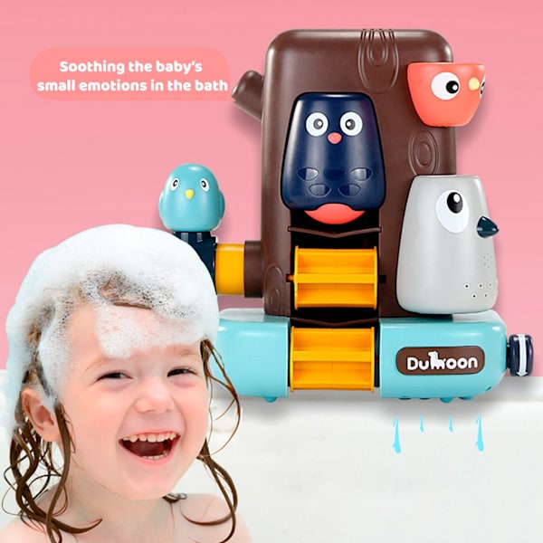Nyd badetiden med vores interaktive Tiny Bird Tree Animal House badelegetøj - perfekt til læring og afslapning af følelser i badekarret