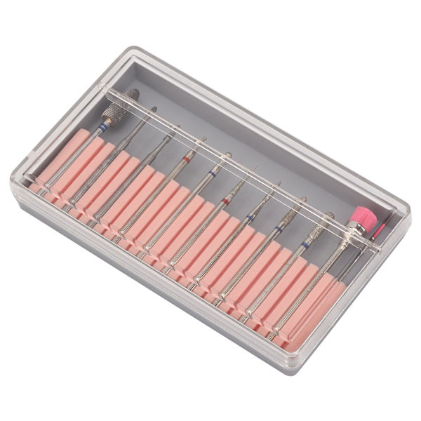 10 st Nail Drill Bits Kit Manikyr Pedikyr Nagelpoleringsmaskin Reservdelar Nagelvård Verktyg BH-07