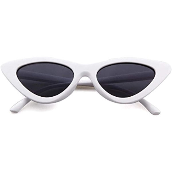 Retro vintage smala kattöga solglasögon för barn Hjärtformade solglasögon----vita
