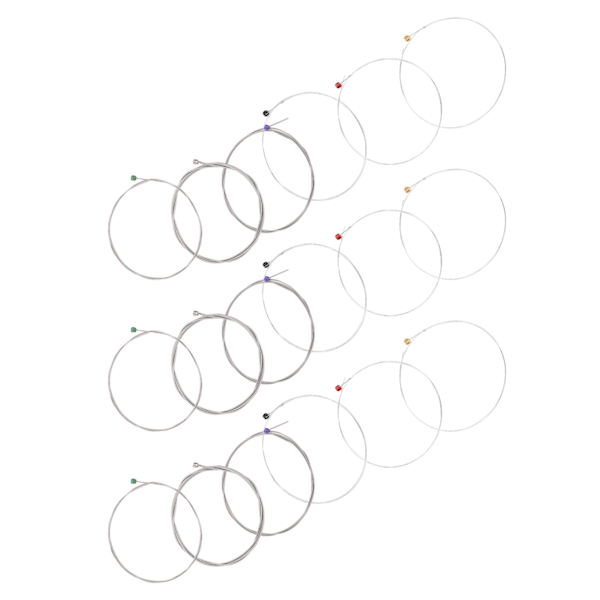 18 stk. Elektrisk guitarstrenge i nikkel-legering med kugleformet ende, viklet, almindelig let til guitaristRX19