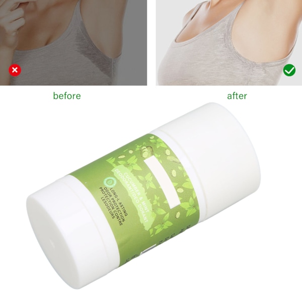 Kvinnlig deodorant 40g Gurka Mint Långvarigt luktskydd Antiperspirant Deodorant för hem utomhussporter