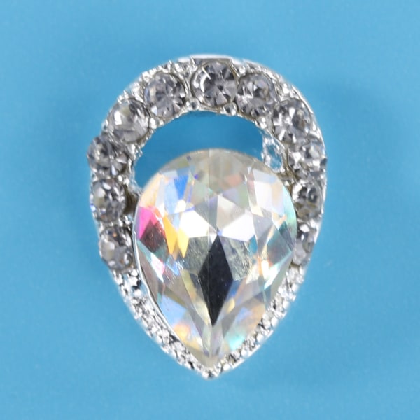 10 st Glitter Legering Rhinestones Manikyr Metall Vattendroppe Zirkon Nagelkonst Dekoration 12#279