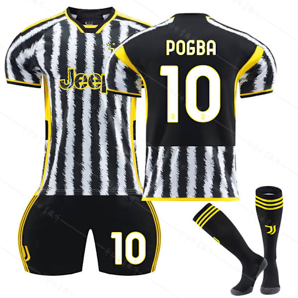 23/24 Juventus Hemmafotbollströja Set med strumpor 10 POGBA #18