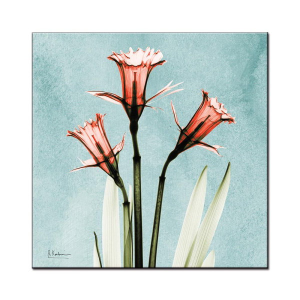 Rensa blommor Väggkonst Print affisch, enkel abstrakt konstteckningsdekor (set med 3 oinramade, 20''x20'')