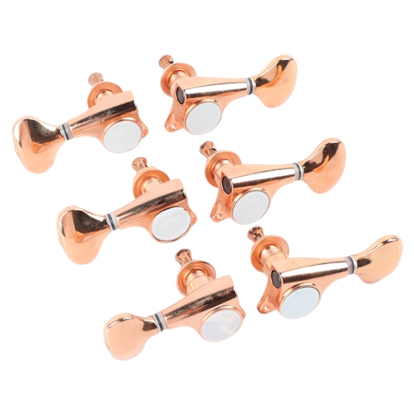 6 stk. gitar-stemmeskruer Tuning Set 1:18 Gear Ratio Helt lukket Elektriske gitarer Tilbehør med lite halehåndtak Antik messing