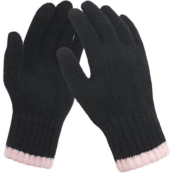 Varmfodrade Vinterhandskar för Kvinnor, Touchscreen-Handskar, Elastiska Stickade Fleece-Handskar för Löpning, Arbete och Utomhusaktiviteter, 05