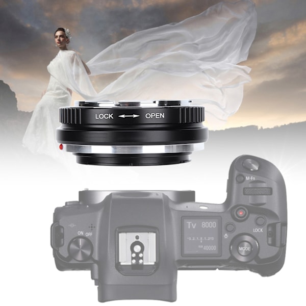 Fikaz Objektivadapterring för Canon FD-objektiv till Canon EOS R/RP-kamera