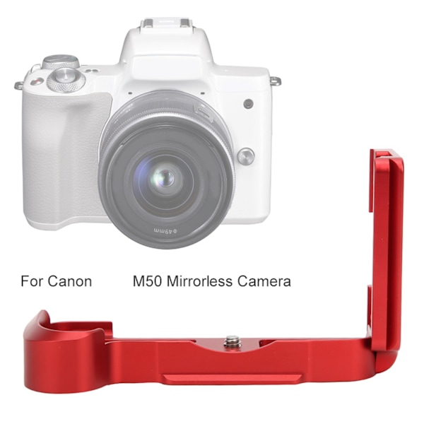 Aluminiumlegering L-forma Snabbkopplingsplatta för Canon EOS M50 Spegelreflexkamera (röd)