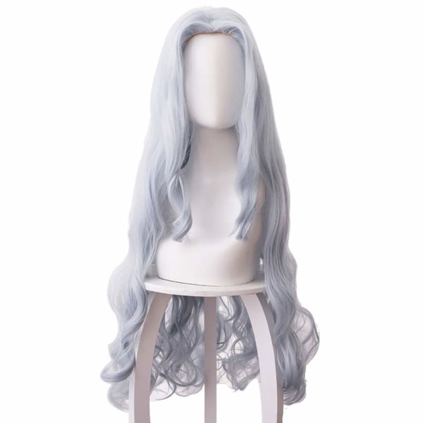 Gråaktig-blå peruk Anime Cosplay hårperuk Lång lockig peruk för kostym cosplay peruk tillbehör håraccessoarer