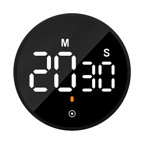 Magnetisk LED Digital Smart Timer - Rotations Nedtællingstimer (Sort)
