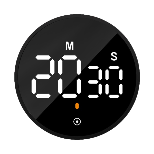 Magnetisk LED Digital Smart Timer - Rotationsnedräkningstimer (Svart)
