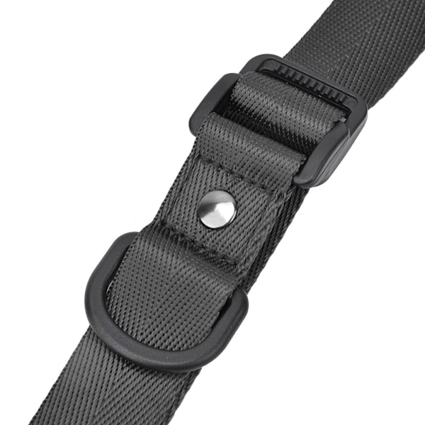 Universell nylon snabbjusterbar kamerarem för axel och nacke med metallring för DSLR, spegellös och direktkamera - Svart