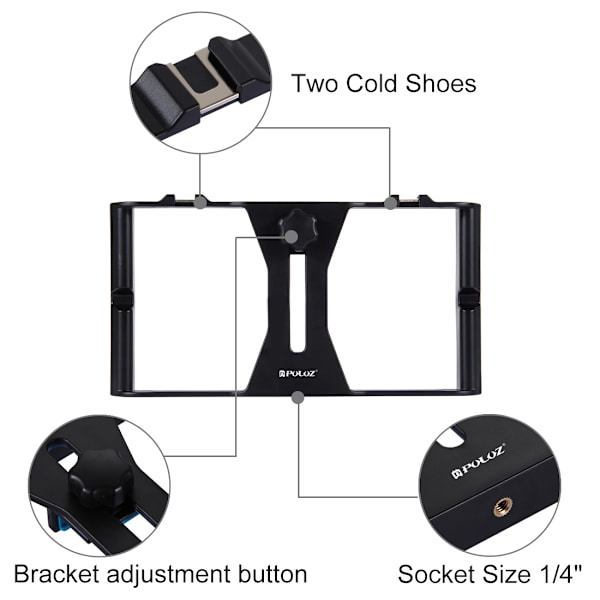 PULUZ Smartphone Video Rig + LED Studio Light + Videomikrofon + Mini Tripod Set