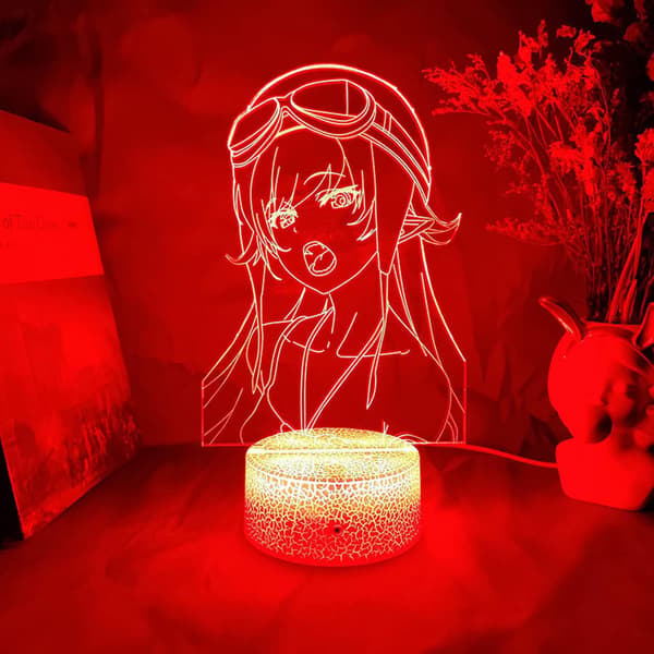 WJ Anime Led Natlys Bakemonogatari til Soveværelsesindretning Gave Farverigt Natlys Manga 3D Lampe Bakemonogatari