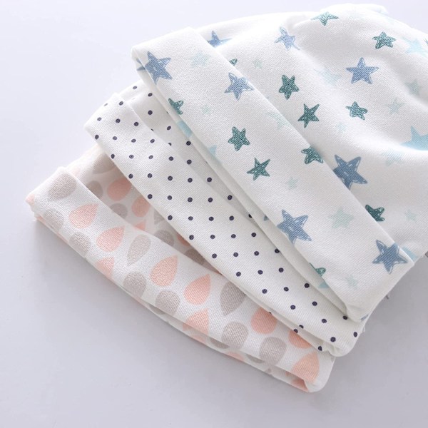 Spädbarnsmössa för nyfödda bebisar 0-3 månader Supper Soft Organic Cotton  0-3 månader||Rosa dropp-dropp (hjärta anten)