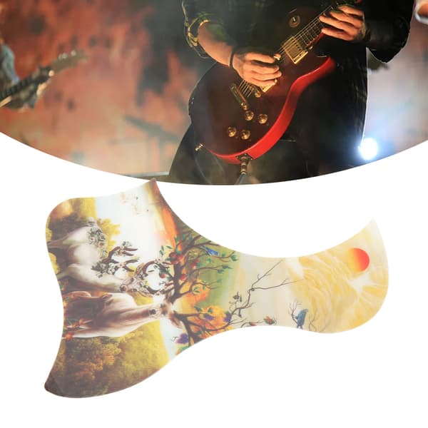 Akustisk gitarr plektrumskydd PVC frontplatta vackert mönster instrumenttillbehör