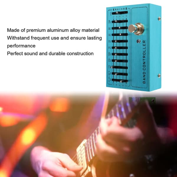 Instrument Band Controller Guitar Tone Preamplifier 10 Bands EQ Uafhængig Output Volume Justering Forstærker