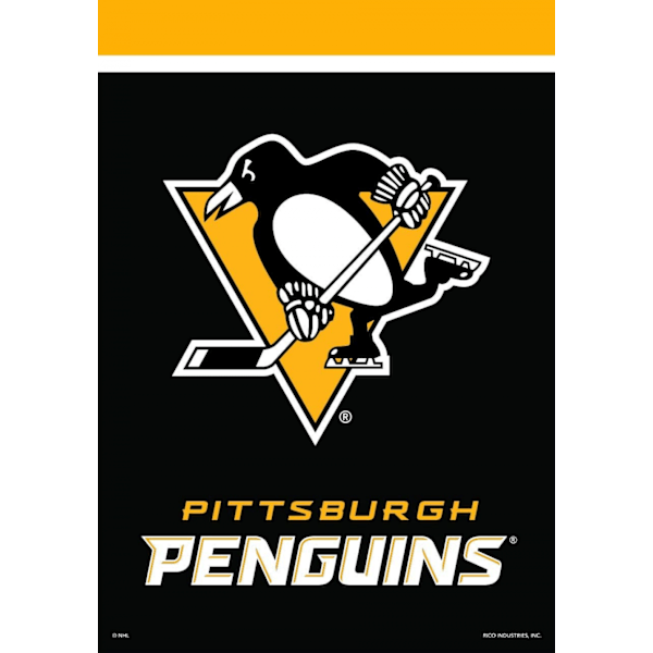 SAYTAY Sparo Pittsburgh Penguins trädgårdsflagga Hockey Licensierad 12,5\" x 18\"