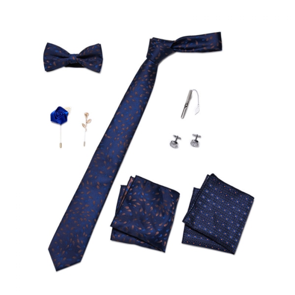 Rutiga slipsar rutig set med näsduk manschettknappar Classic Stripe, LB169